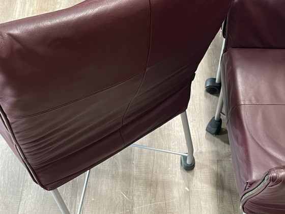 Montis Chaplin 6er Set - Aubergine | Gerard van den Berg, Esszimmerstühle, Leder, Metall, Lila (Foto 14 von 15)