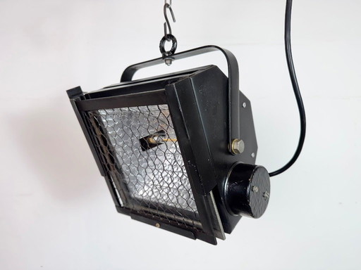 Faretto da teatro nero vintage, anni '90