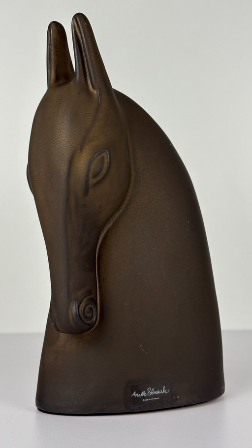 Céramique vintage Ikea BRODD, motif tête de cheval, couleur cuivre