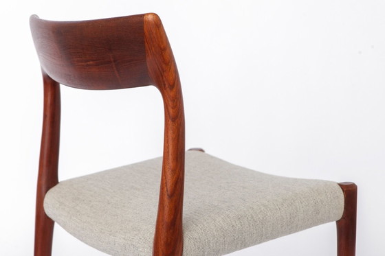 Image 1 of Set of 4 Niels Otto Møller Model 77 Chairs, Danish Mid Century Teak Dining Chairs 1959 Design, Vintage Set