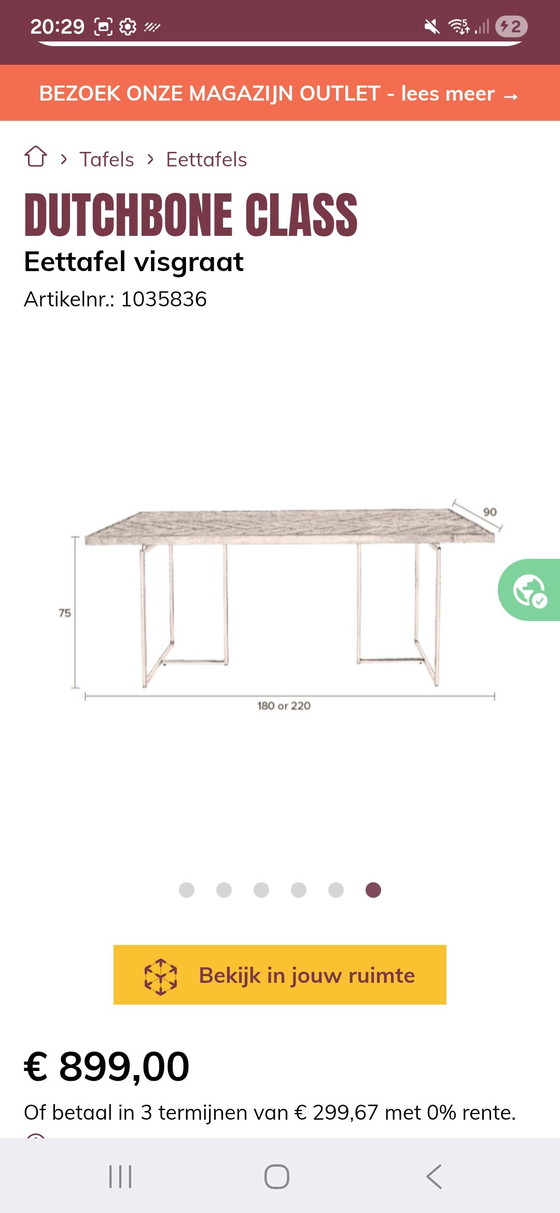 Image 1 of Dutchbone class eettafel
