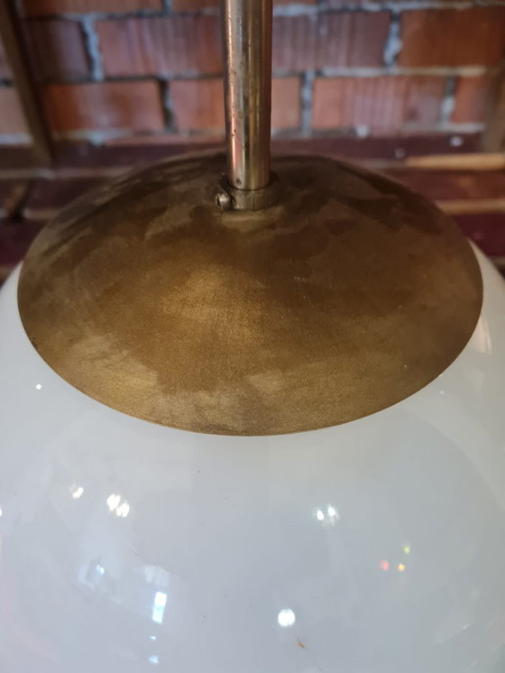 Image 1 of Lampade a sospensione funzionaliste in vetro e metallo di Miloslav Prokop