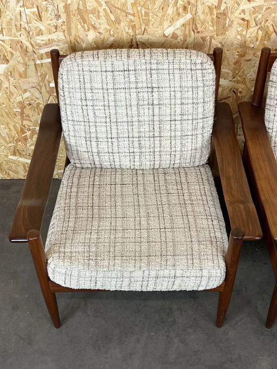 Image 1 of 2x 60s 70s teak armchair Easy Chair Loungechair Danish Modern Design 70s