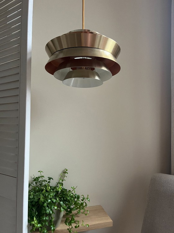 Image 1 of Suspension vintage Trava - Carl Thore - Lampe design suédoise