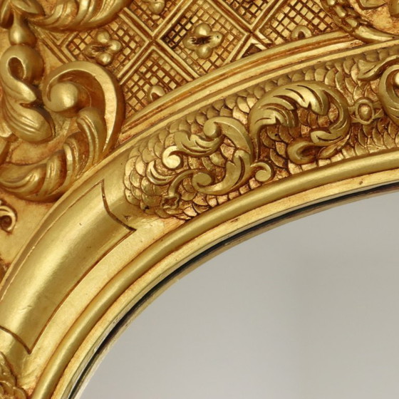 Image 1 of Grote Houten Spiegel Rococo Stijl 124cm
