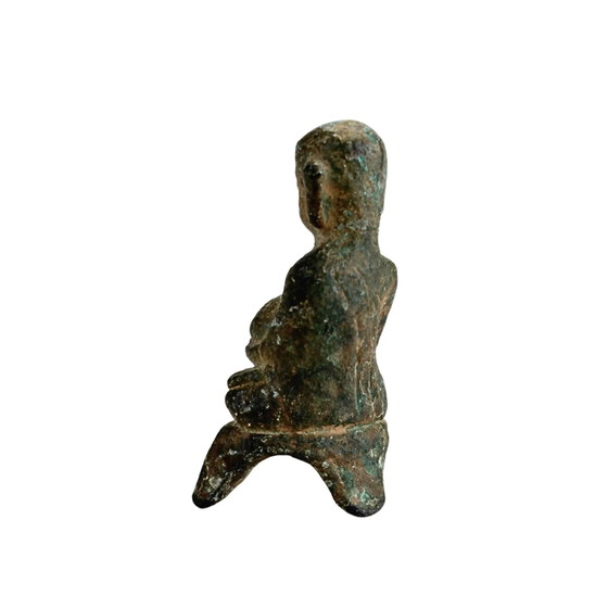 Statuetta votiva antica in bronzo del Buddha – Thailandia, tradizione Ayutthaya, XVIII-XIX secolo – Sculture (photo 5 of 9)