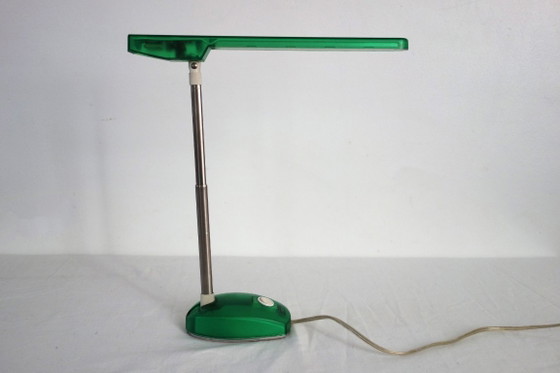 Microlight Grüne Schreibtischlampe von Ernesto Gismondi für Artemide 90er, Tischlampen, Kunststoff, Metall (Foto 2 von 13)