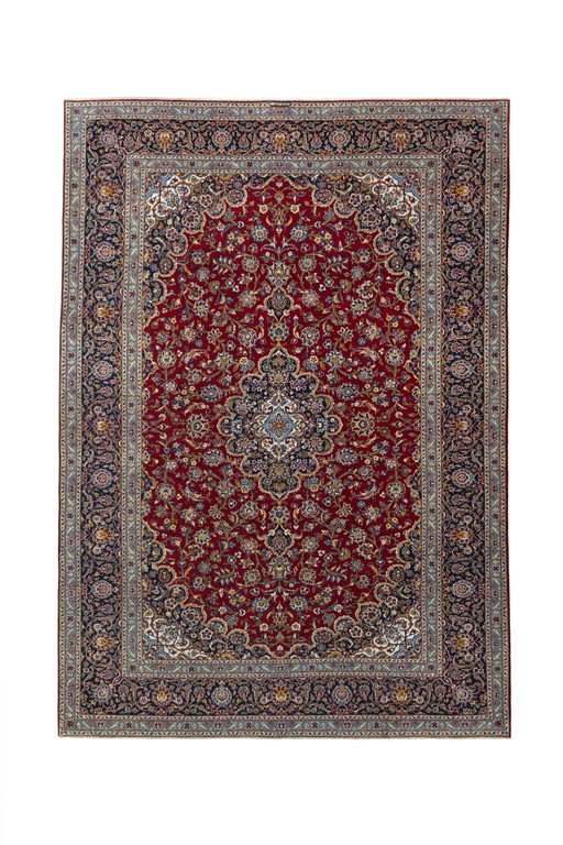 Alfombra persa anudada a mano - Keshan Rojo - 381 X 270 cm