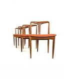 4x sillas de comedor 'Juliane' restauradas, Johannes Andersen '60