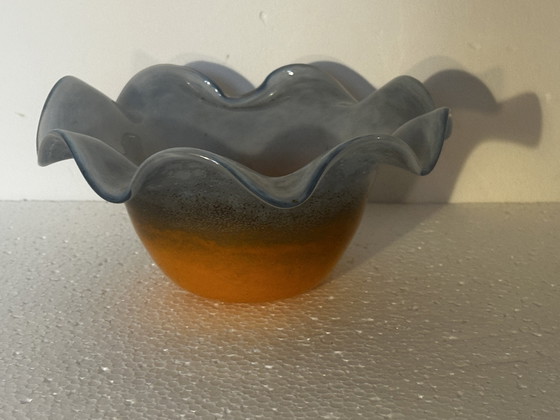 Image 1 of Gesigneerd Gambier Vintage Geblazen Glazen Zakbeker