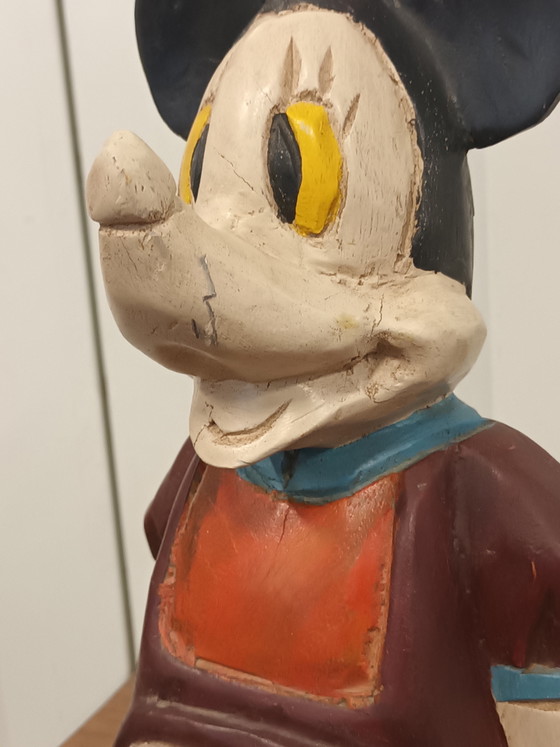 Image 1 of Statue de Minnie Mouse en bois vintage