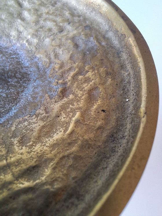 Image 1 of Vintage Horst Dalbeck messing kandelaar – brutalistisch ontwerp