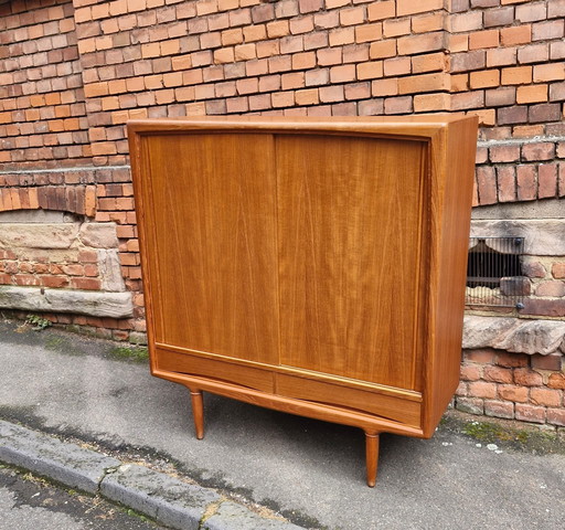 Axel Christensen Teak Highboard Aco Møbler Danish Mid Century Design Sideboard Kommode Schrank Credenza 60Er Vintage Retro