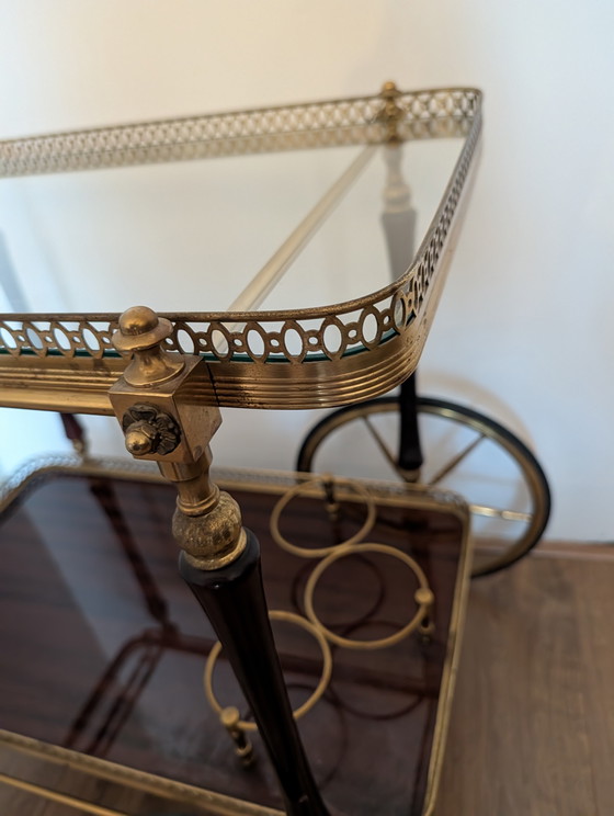 Image 1 of Serveer wagen Maison Jansen jaren 40-50