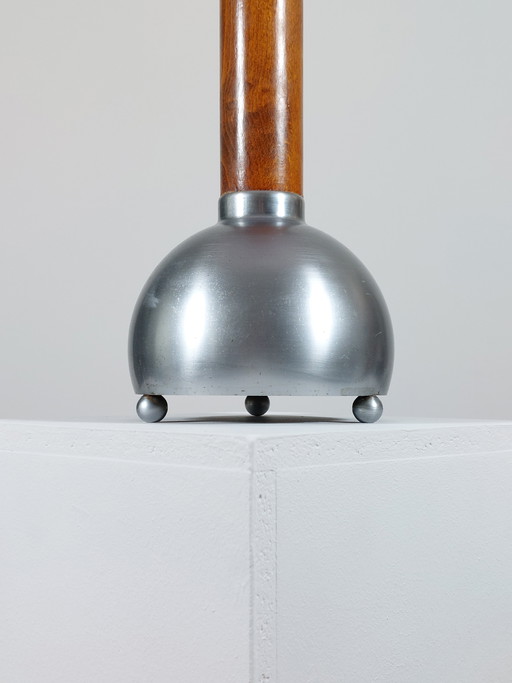 Vintage mid-century unique table lamp with ball base, Art Deco Revival style