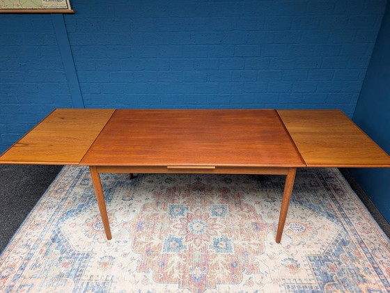 Image 1 of Vintage Verlengbare Eettafel, Deens Design, Jaren 60