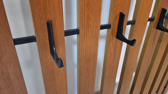 Image 1 of Mid - Century teak wall coat rack Coat rack Danish Design 60s