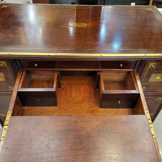 Image 1 of Campagnetafel, mahoniehout, begin 20e eeuw – Verenigd Koninkrijk