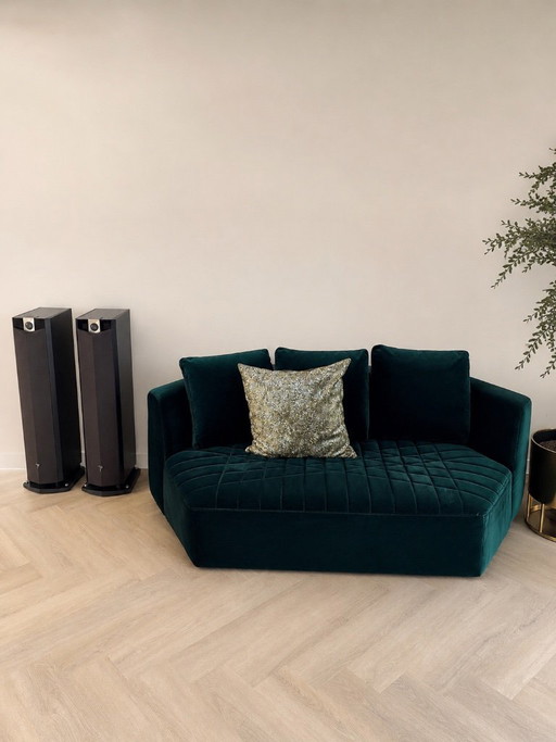 Sofá Bonaldo Peanut B Design – Terciopelo verde – Diseño italiano