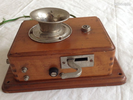 Telefono Antico in Legno, Auricolare Siemens & Halske, 1900 circa