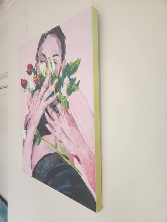 Image 1 of Original Painting 'Klone Alone' (2023) – Beautiful Figurative Work (80x60 cm)