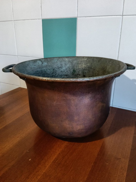 Image 1 of Antique Solid Copper Boiler, early 20th century.