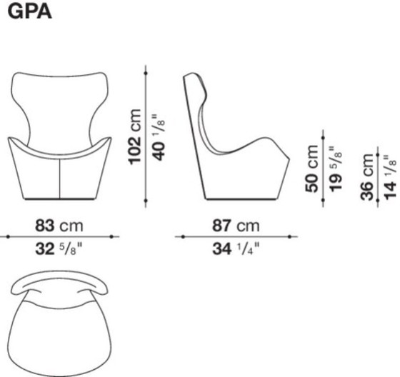 Image 1 of Poltrona GRANDE PAPILIO + POUF B&B ITALIA