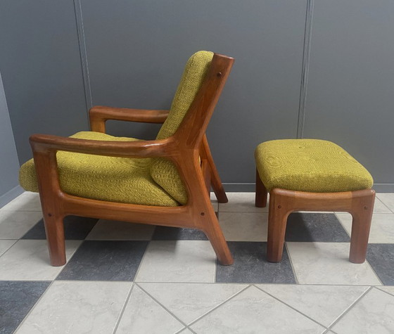 Image 1 of Fauteuil + Hocker Gustav Thams pour A/S Vejen Danemark 1960