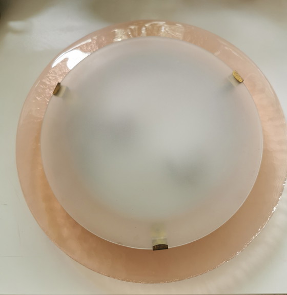 Image 1 of MURANO Large old rose wall lamp