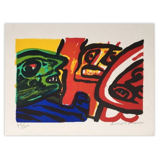 Bengt Lindstrom, signierte Lithografie Rencontre II 1978 – lithos zeefdrukken, Paper (photo 2 of 5)