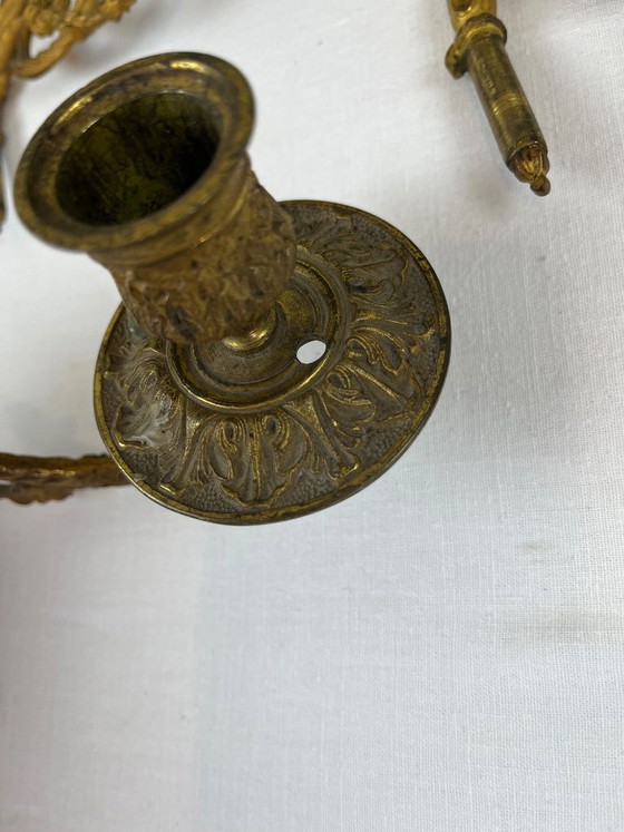4 Apliques de piano de bronce dorado (photo 5 of 6)