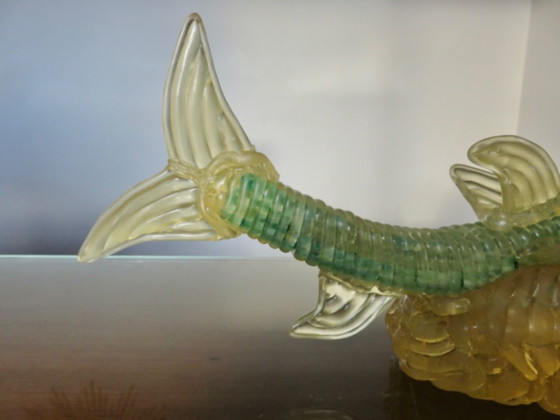 Image 1 of Resin sculpture depicting an imaginary and monstrous fish