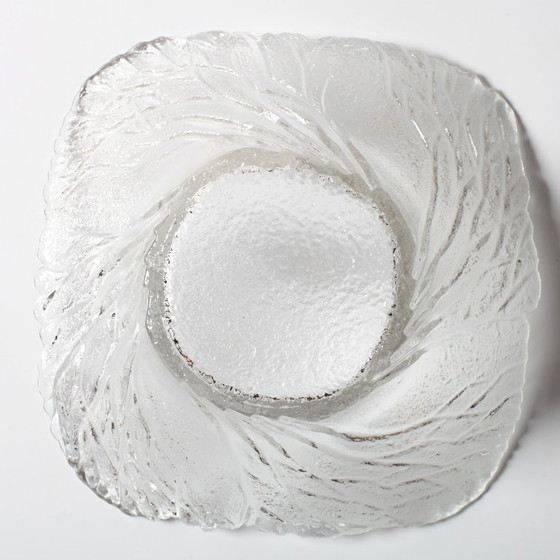 Image 1 of Mid-Century Finnish Glass Bowl: Lasisepät Mäntsälä 'Forest' Design