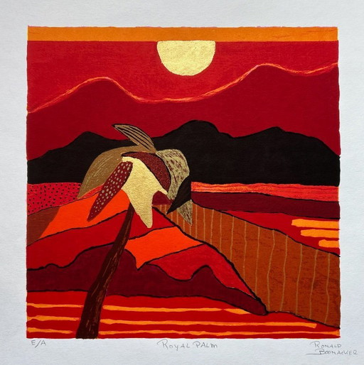 Screen print Ronald Boonacker - Royal Palm