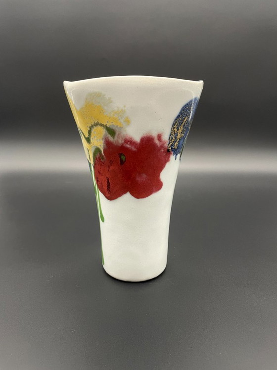 Vintage Dartington Pottery “Poppy” vaas – Janice Tchalenko, jaren 80 – Vazen, Ceramic (photo 5 of 6)