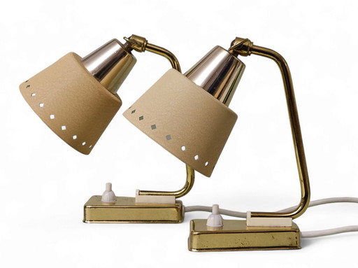 Paar Tischlampen / Tischlampen, ERPEES von Robert Pfäffle, 1950er Jahre
