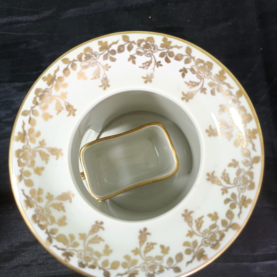 Wunderschöne antike Porzellan-Teekanne auf Réchaud – Pariser Eleganz von Pillivuyt – Geschirr, Ceramic (photo 7 of 14)