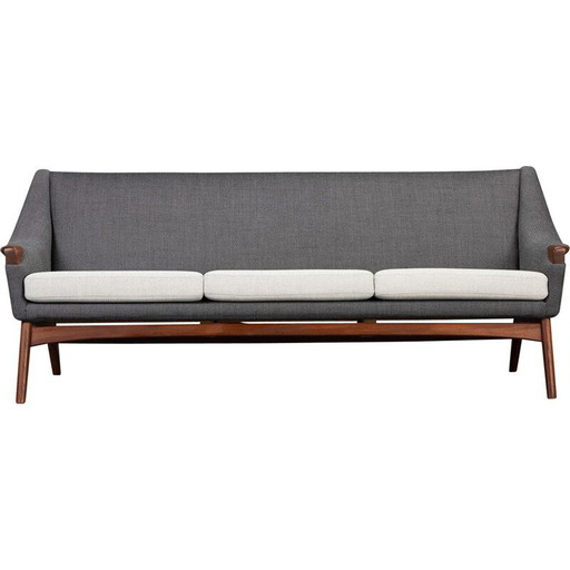 Canapé 3 places gris vintage par Johannes Andersen pour Cfc Silkeborg, 1960s