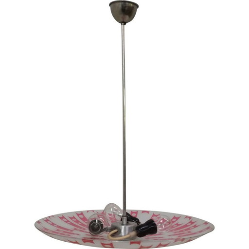 Suspension en verre du Mid Century Napako 1960s