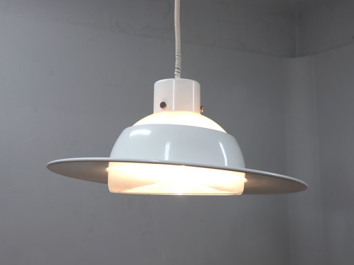Space Age Veluce Murano hangende schijflamp 1960, set van 4