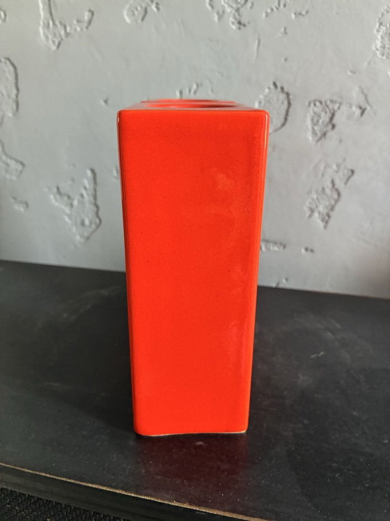 Vaso in ceramica arancione Sele Arte Nove, Italia, anni '70, Vasi, 1970 (foto 2 di 6)