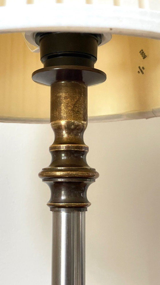 Image 1 of Stahl- und Messinglampe aus den 1970er Jahren