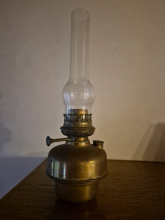 Vintage kerosene lamp in brass from L&B 1887 – Lempereur & Bernard, Candle holders (photo 4 of 5)