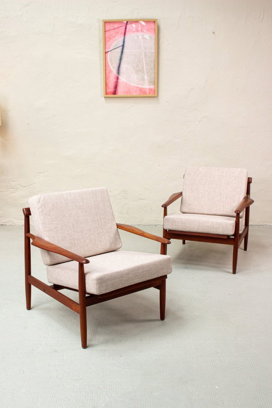 Image 1 of 2 poltrone vintage in teak, poltrona danese di metà secolo, anni '60