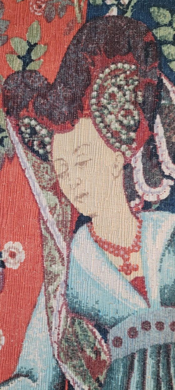 Image 1 of Aubusson tapestry "The Rose Dance" – Robert Four – 15th-century reproduction