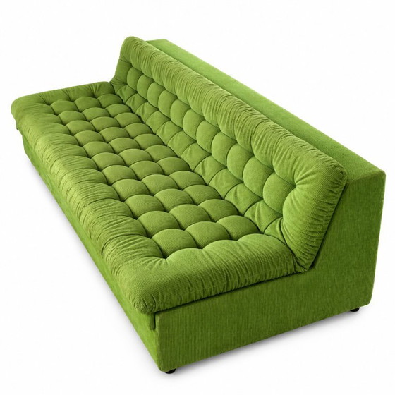 Vintage Jaren 70 Elementenbank Groen Ribfluweel – 3-5 zitsbanken, Velvet (photo 5 of 6)