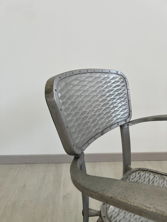 Image 1 of Aluminiumstühle - Avec-Plakette « Gaston Viort - Salon de Provence »