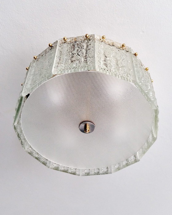 Image 1 of Kristallen kroonluchter, jaren 60, Zweden, verlichting uit het midden van de 20e eeuw