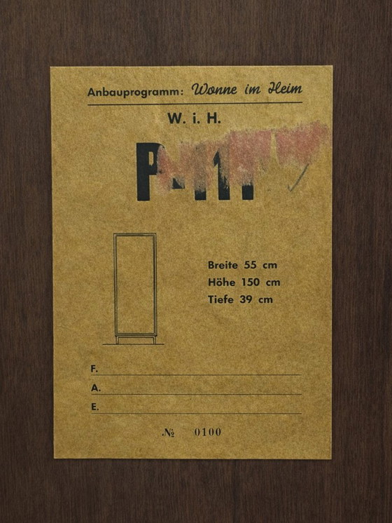 Image 1 of Mid-Century Modern Schrank „Wonne im Heim“ – Milling & Co – 1950er Jahre