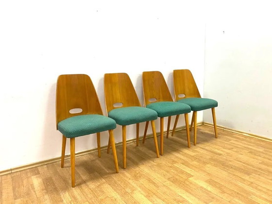 Image 1 of Set of 4 Retro Chairs, Brussels Style, 1964, Czechoslovakia
